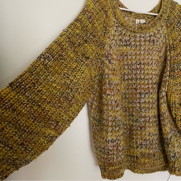 Anthropologie Moth Hillwalk golden chunky sweater - Sz XL - Picture 4 of 6
